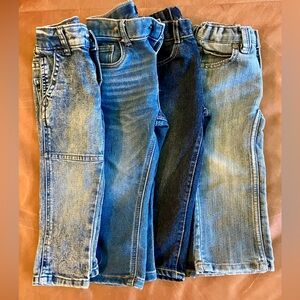 4 Pairs of Toddler Jeans - 2T - Tommy Hilfiger, Lucky, Cat & Jack, Wonder Nation